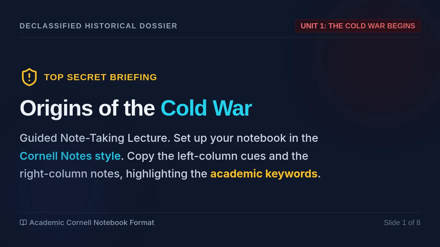 Origins of the Cold War Slides