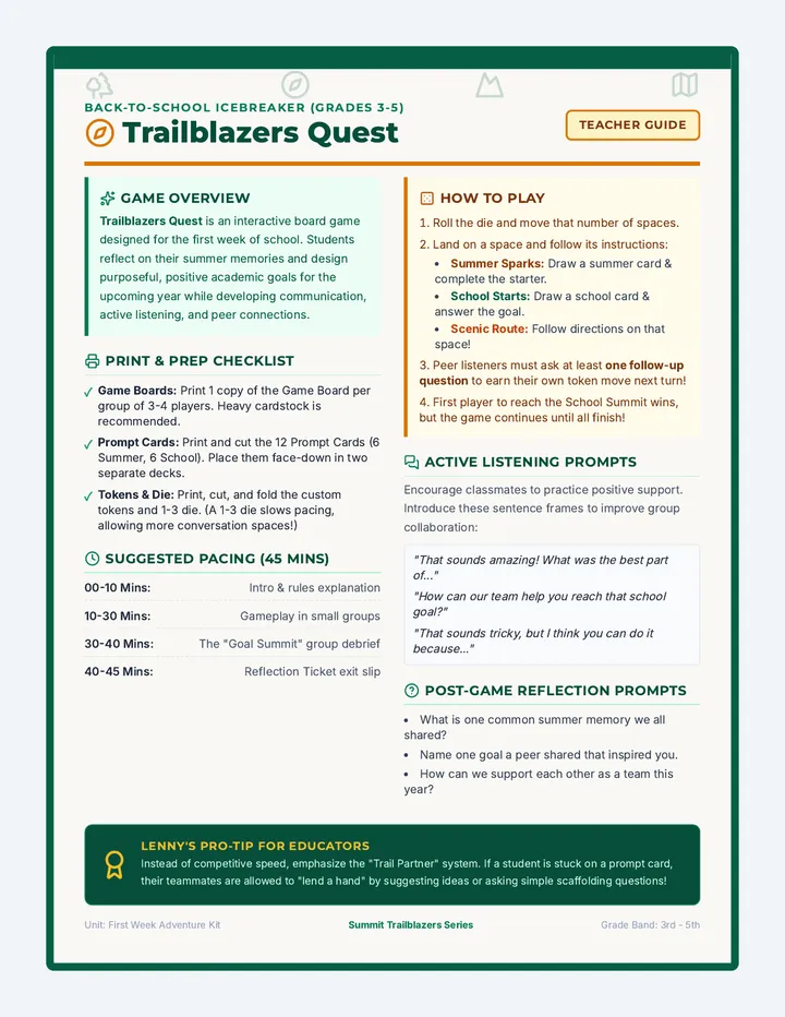 Trailblazers Teacher Guide