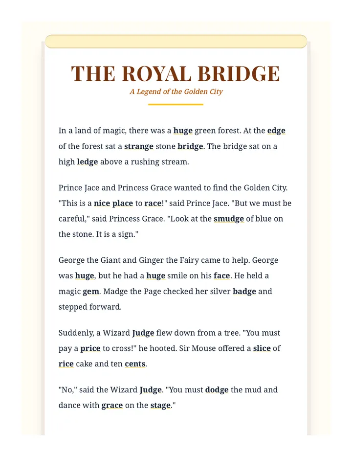 Royal Bridge Story