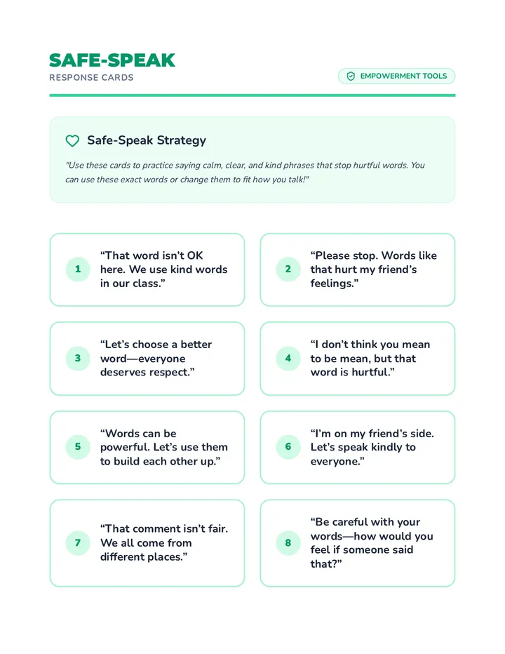Safe-Speak Role-Play Cards