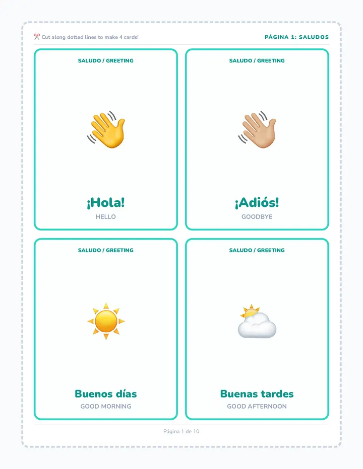 Hola Amigos Flashcards