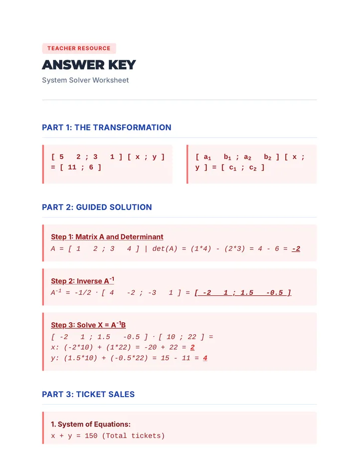 Systems Answer Key