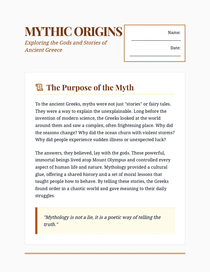 Mythic Origins Packet