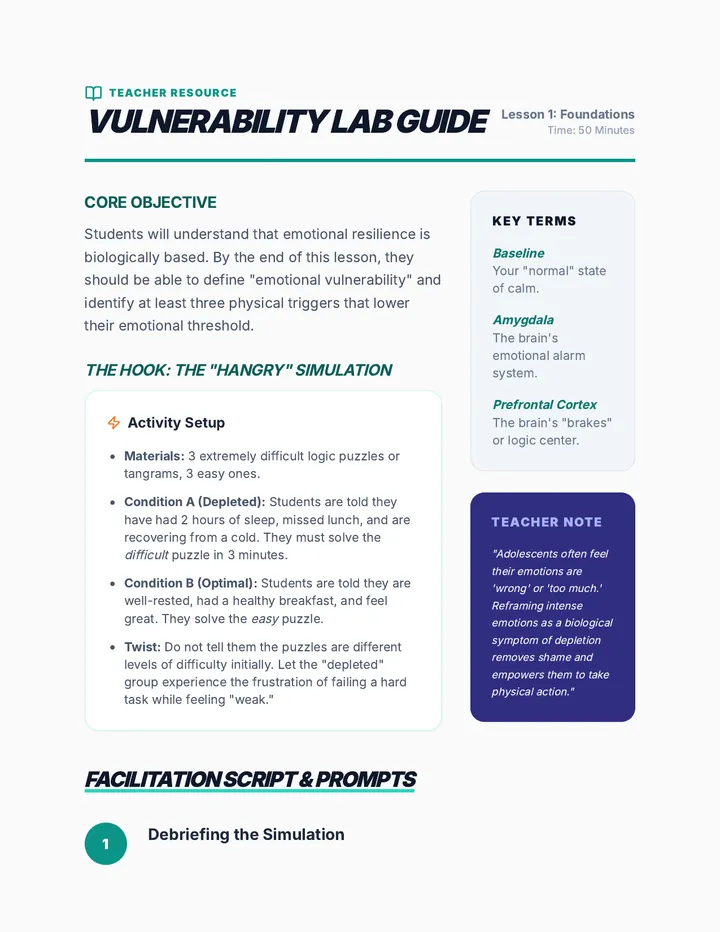 Vulnerability Lab Teacher Guide