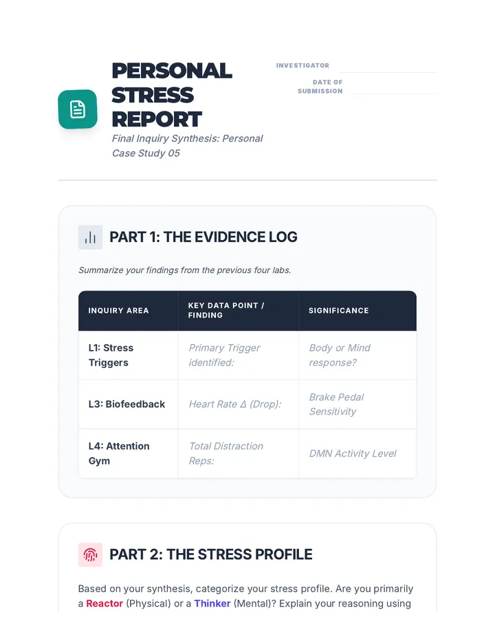 Personal Stress Report Synthesis