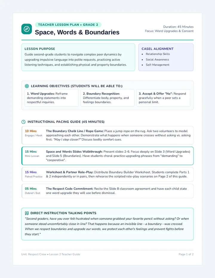 Space and Words Teacher Guide