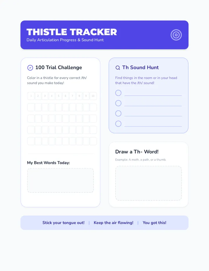 Thistle Tracker Worksheet