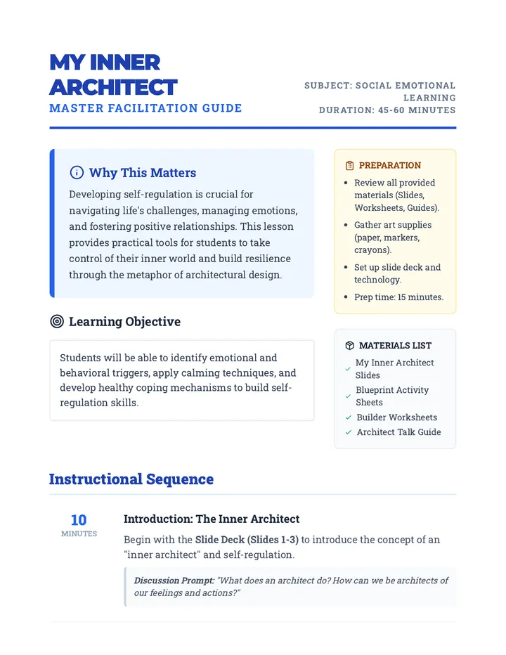 Inner Architect Lesson Plan