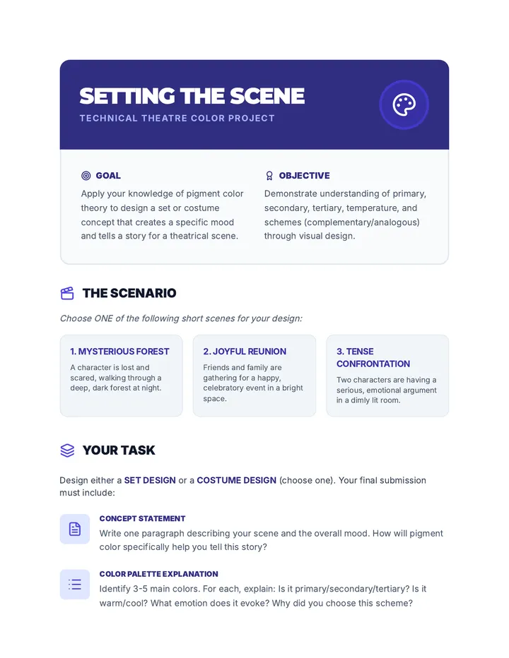 Theatre Color Project Guide