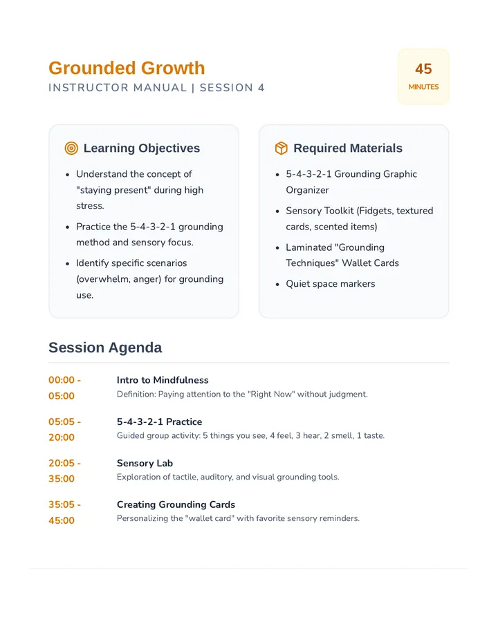 Grounded Growth Instructor Manual