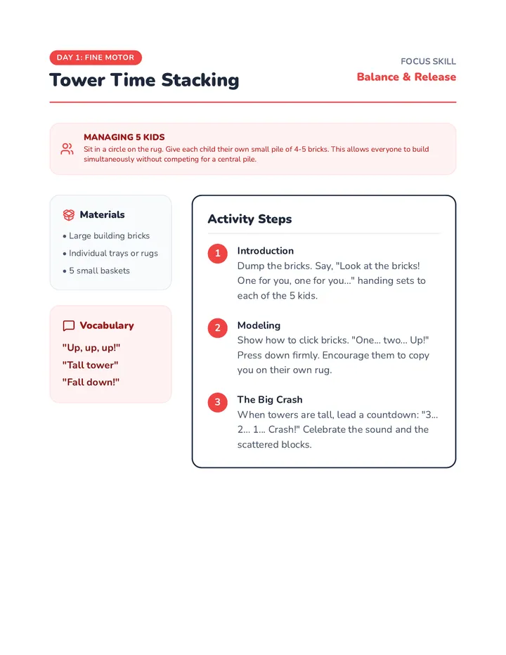 Tower Time Facilitation Card