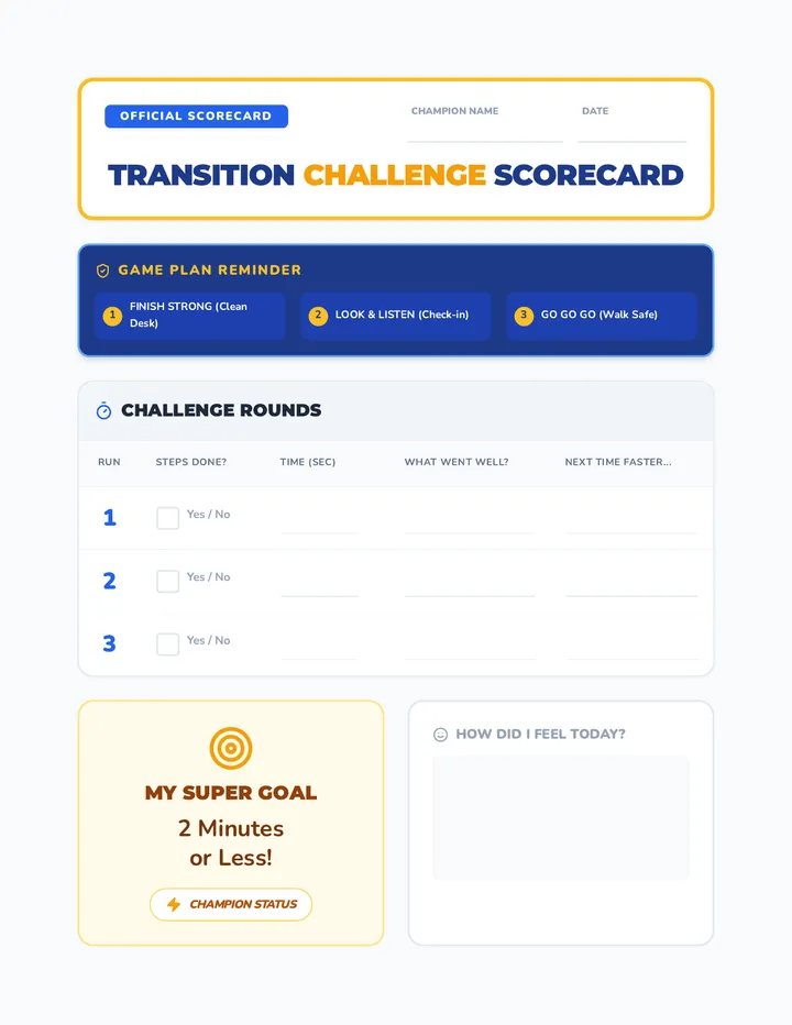 Transition Challenge Scorecard