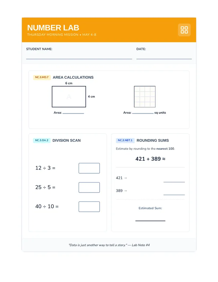 Thursday Morning Lab Worksheet