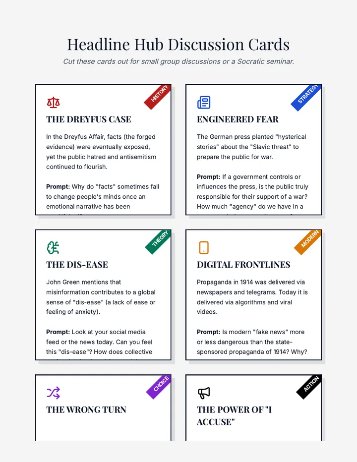 Propaganda Discussion Cards