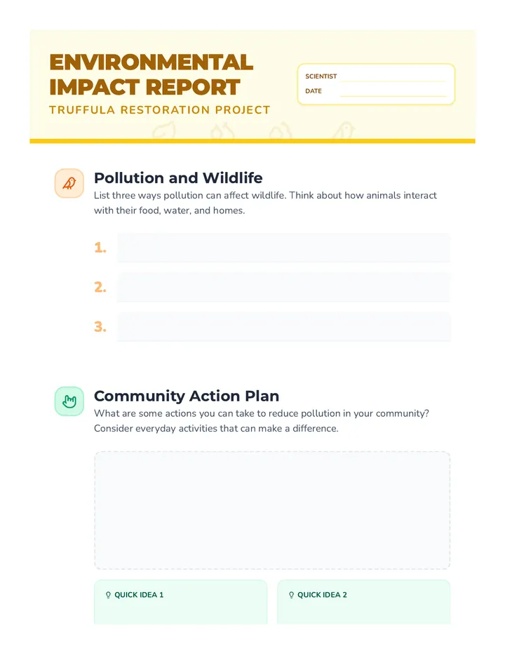 Environmental Impact Worksheet