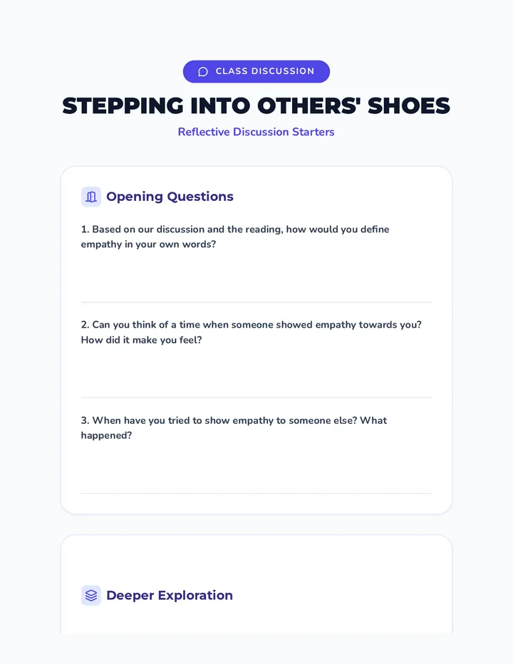 Empathy Discussion Starters