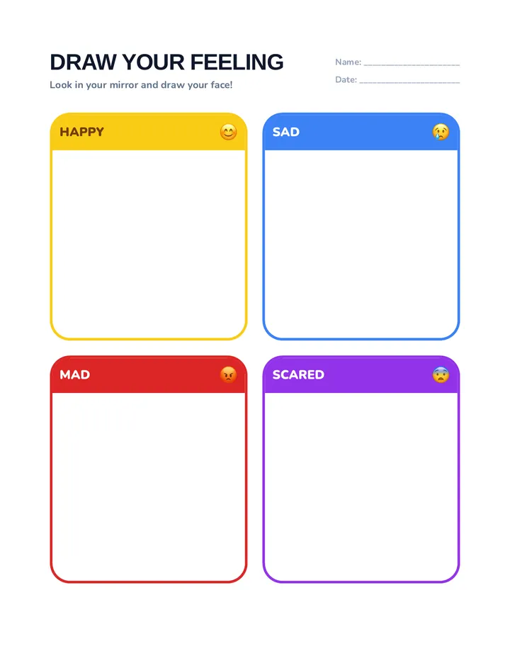 Draw Your Feeling Sheet