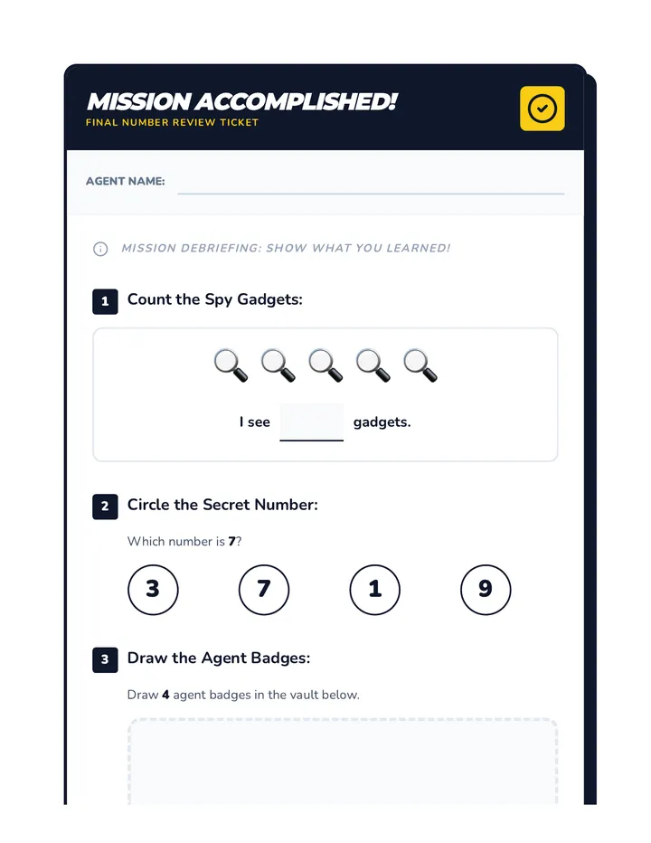 Mission Accomplished Number Review Ticket