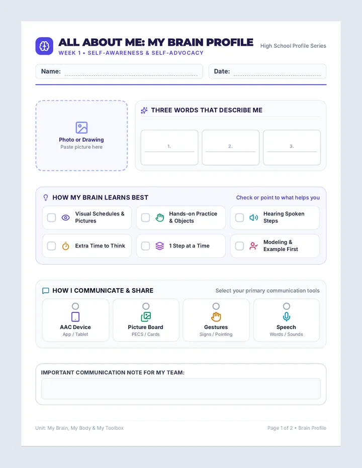 Brain Profile Workbook
