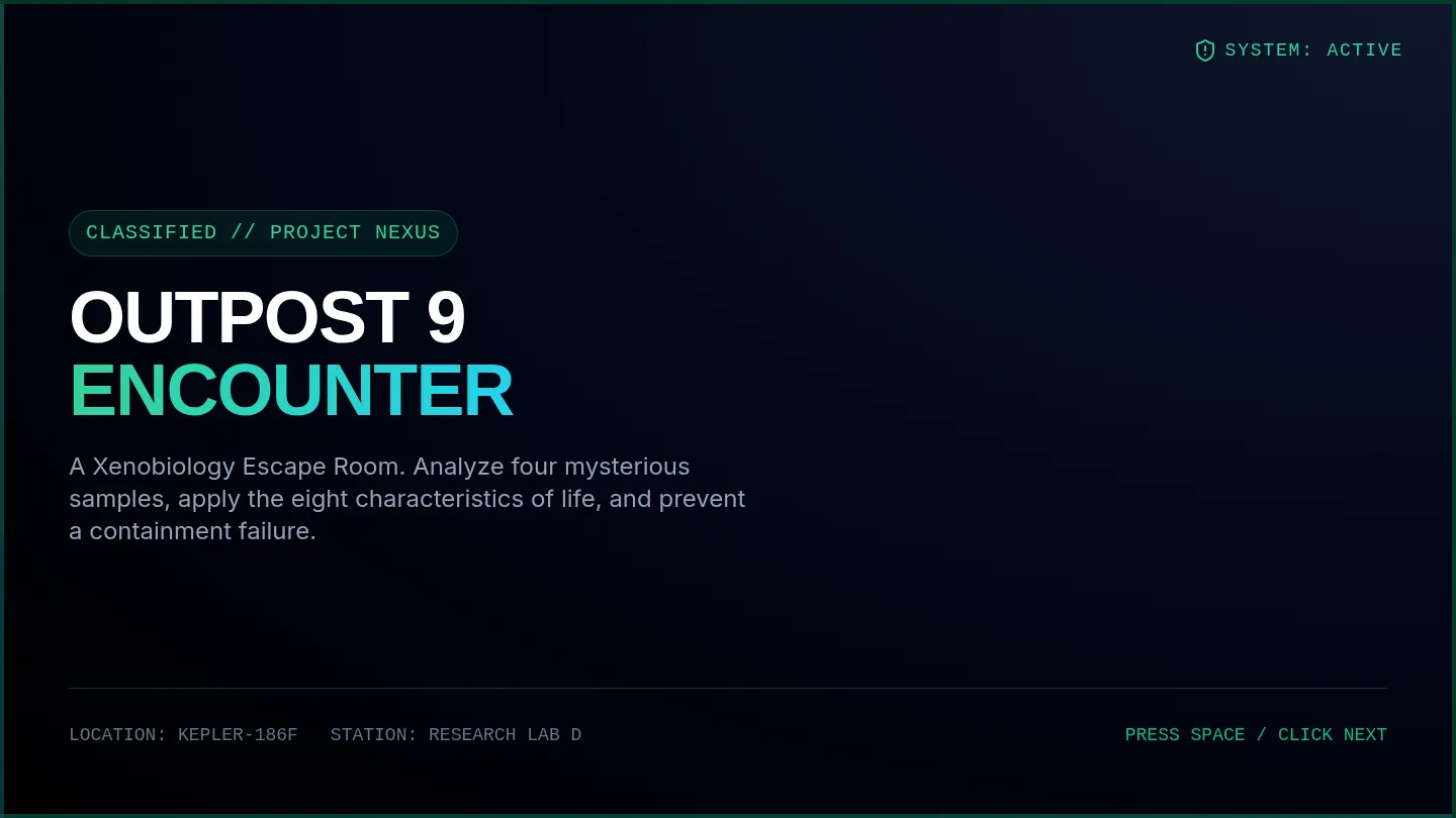 Outpost 9 Briefing Slides
