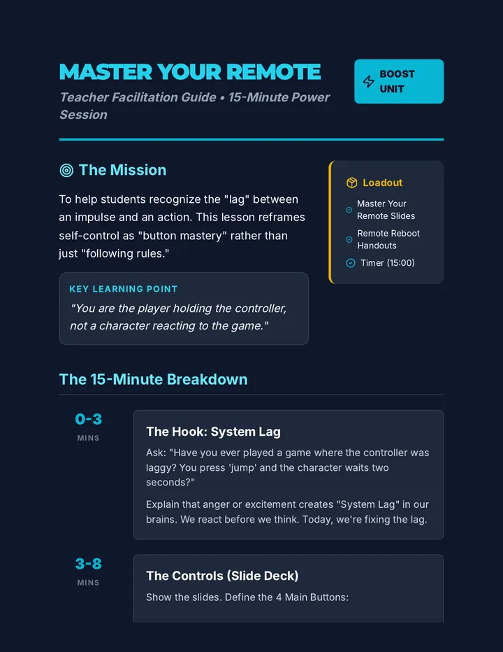 Controller Training Teacher Guide
