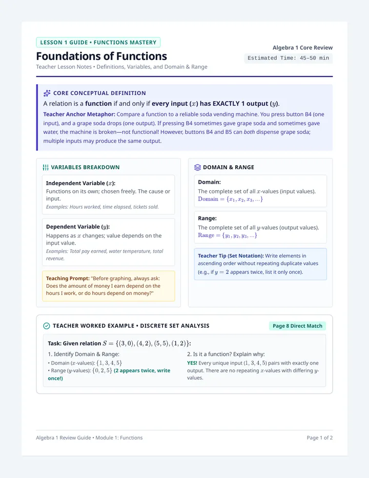 Foundations Teacher Notes