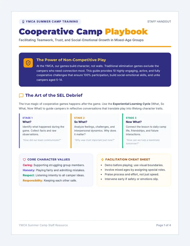 Camp Counselor Playbook