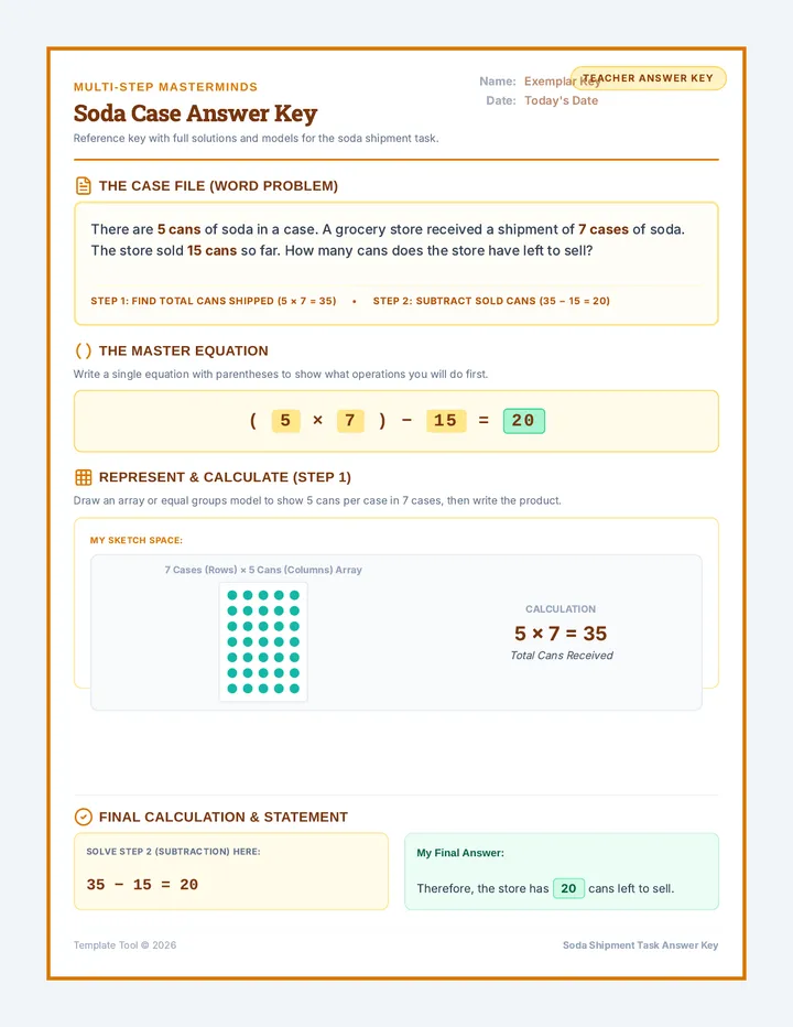 Soda Case Answer Key