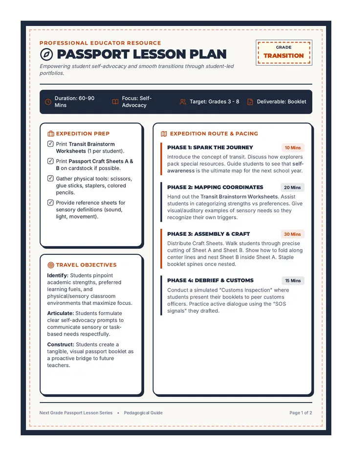 Next Grade Passport Teacher Guide