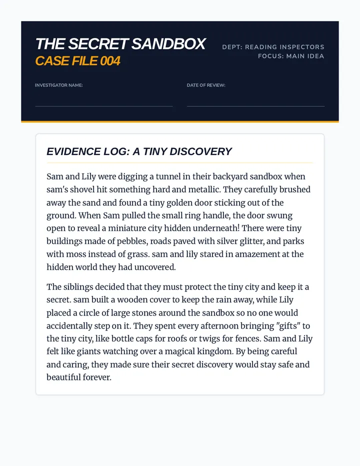 The Secret Sandbox Case File