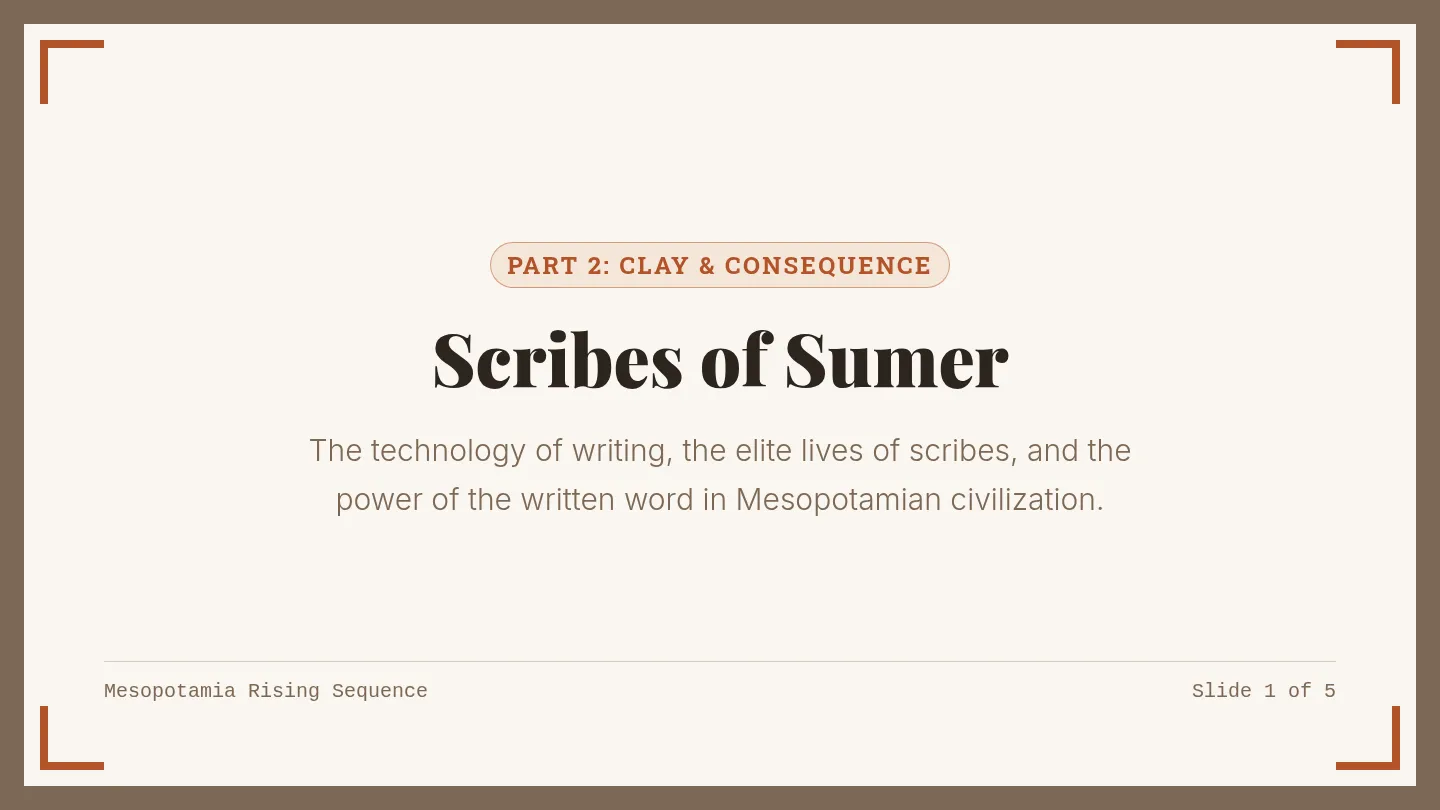 Scribes of Sumer Slides