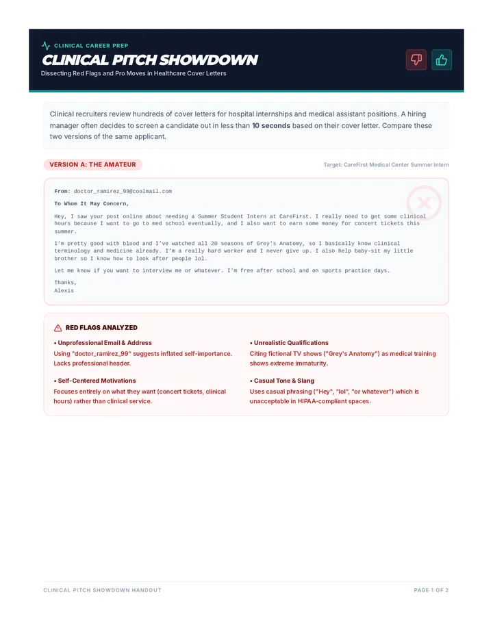 Pitch Showdown Handout