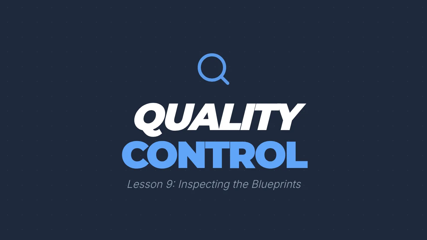 Lesson 9 Quality Control Slides