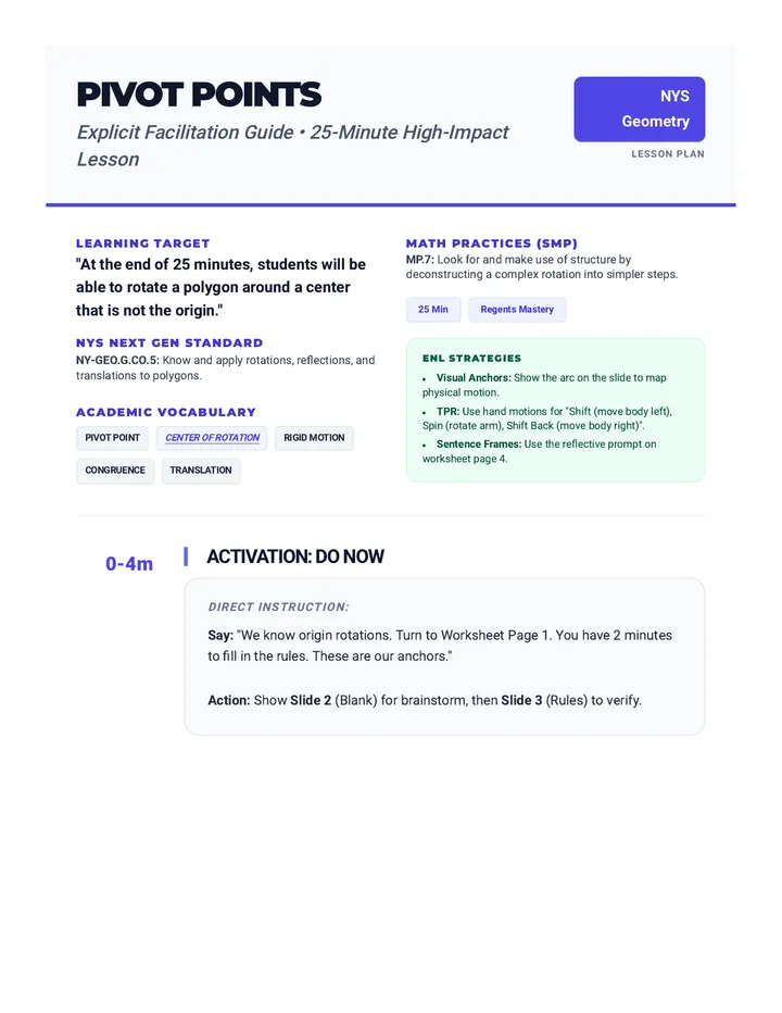 Pivot Points Facilitation Guide