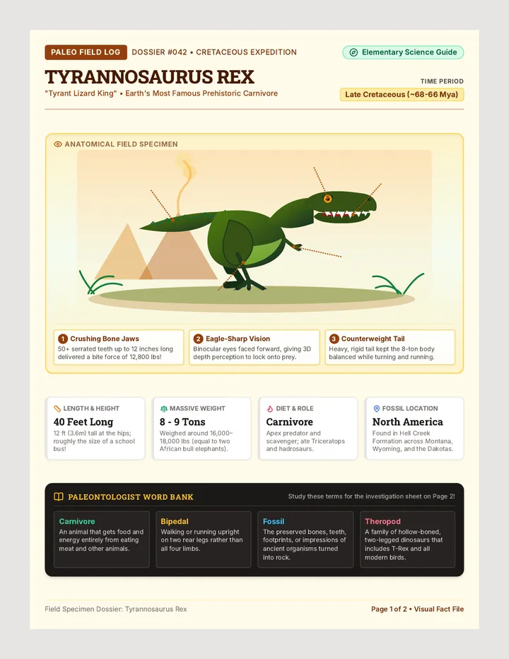 Dino Detective Worksheet