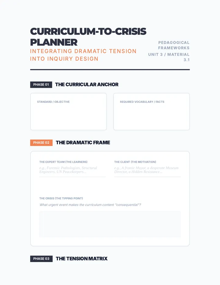 Curriculum-to-Crisis Planner