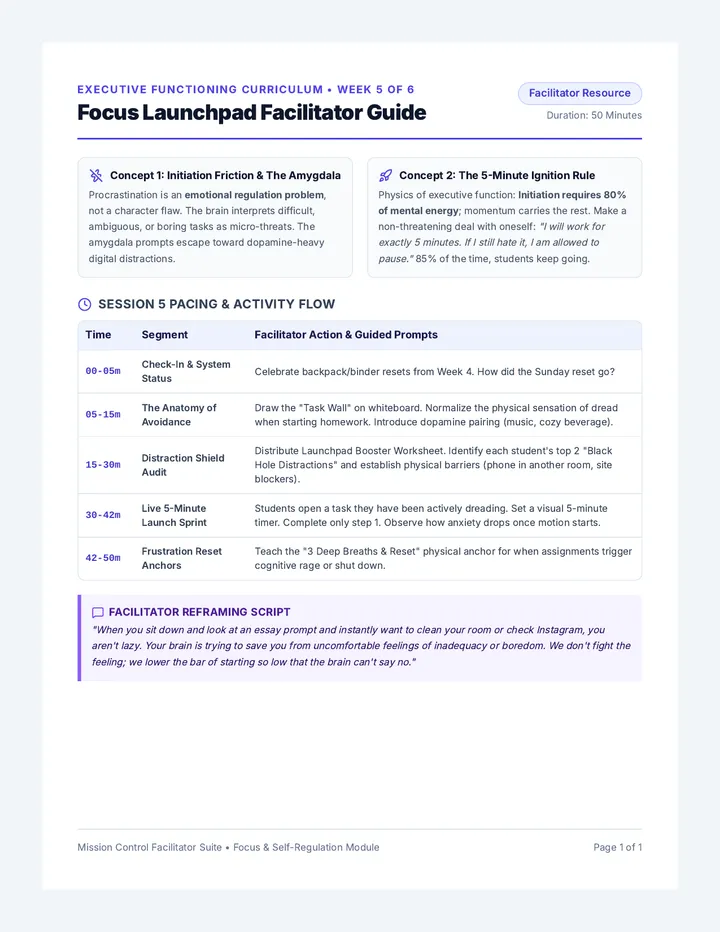 Focus Launchpad Facilitator Guide