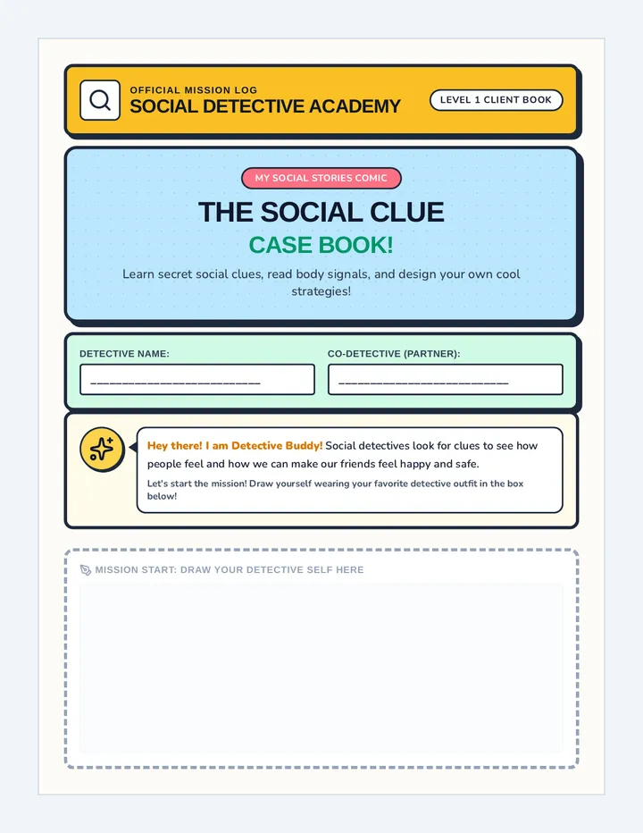 Social Detective Comic Booklet