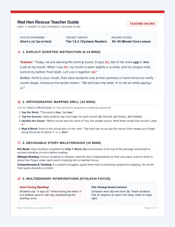 Red Hen Teacher Guide
