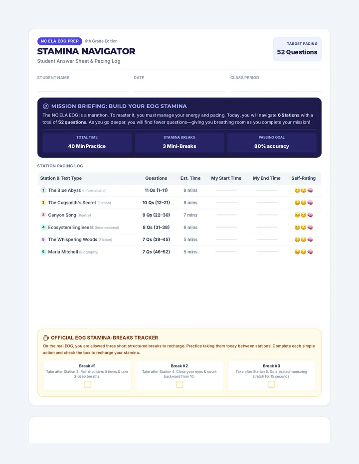 Stamina Navigator Student Tracker