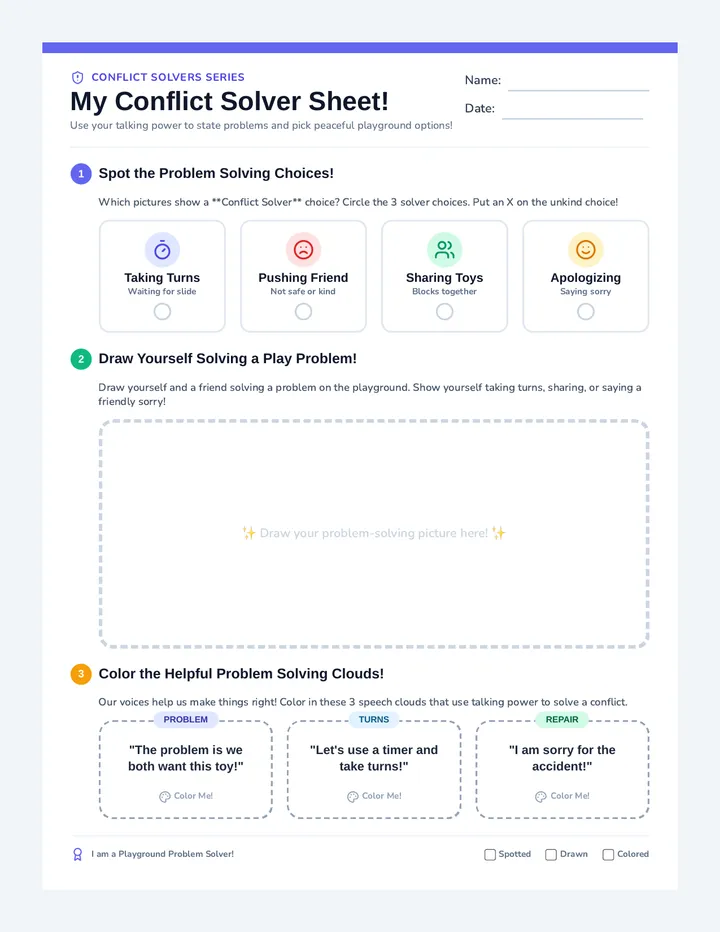 Conflict Solvers Reflection Sheet