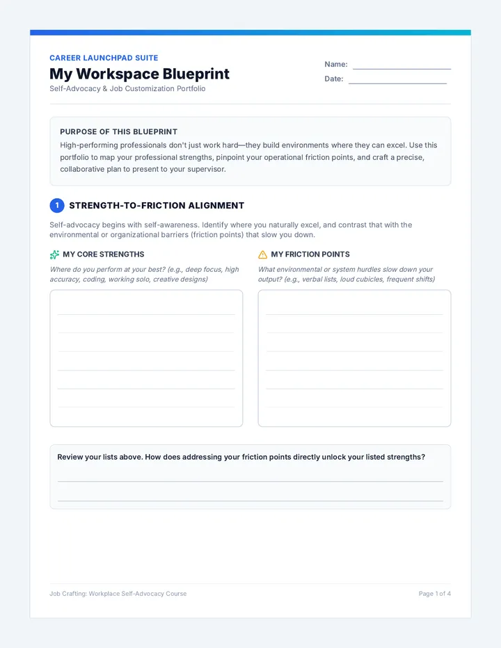 My Workspace Blueprint Portfolio