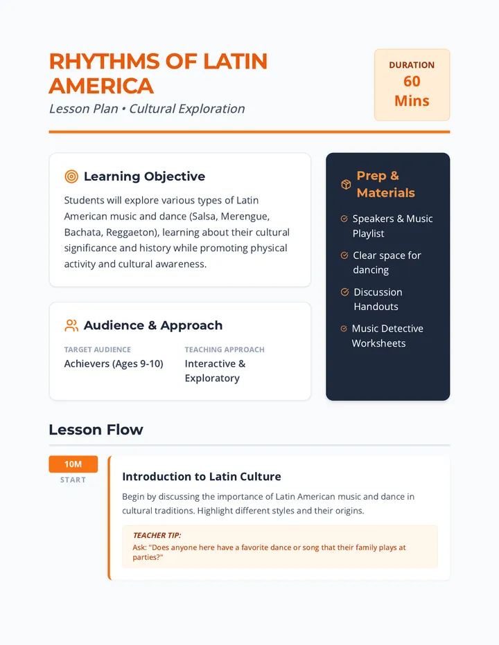 Rhythms of Latin America Teacher Guide