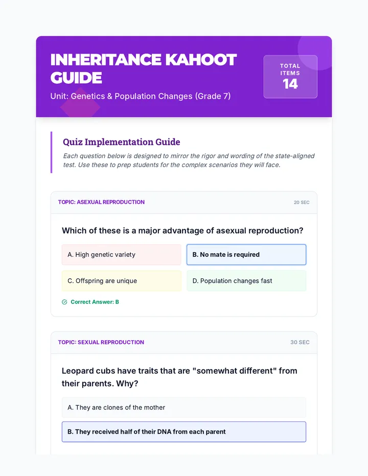 Genetics Kahoot Review Guide