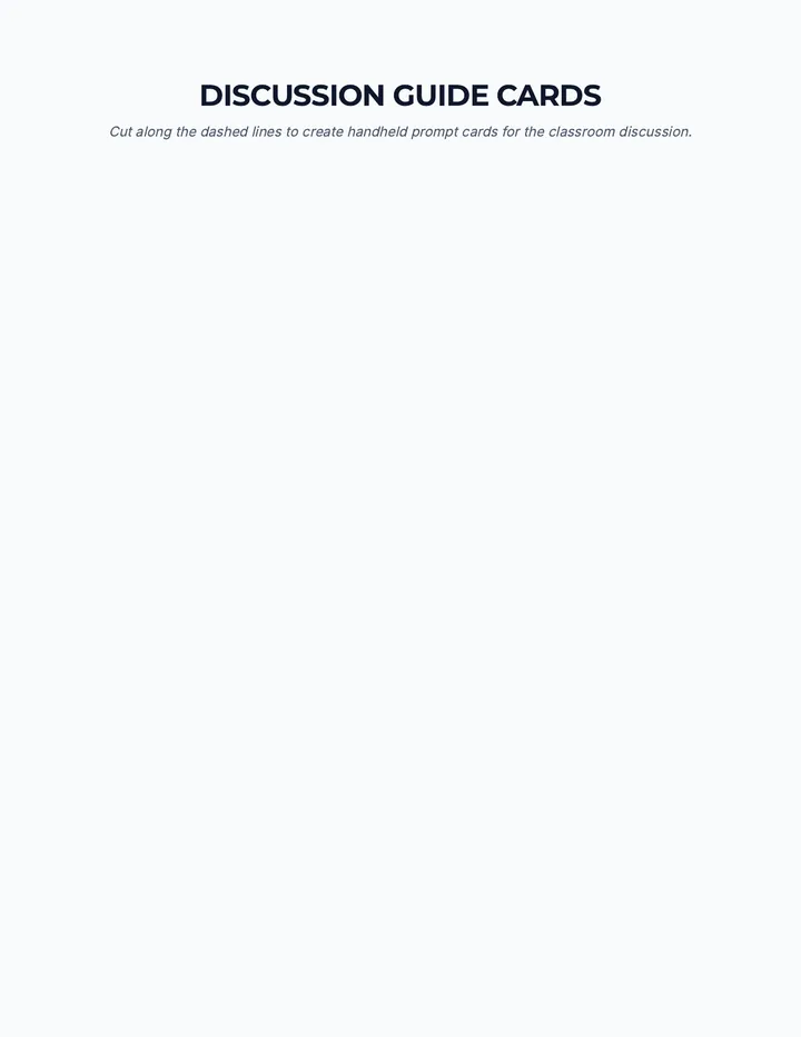 Discussion Guide Cards