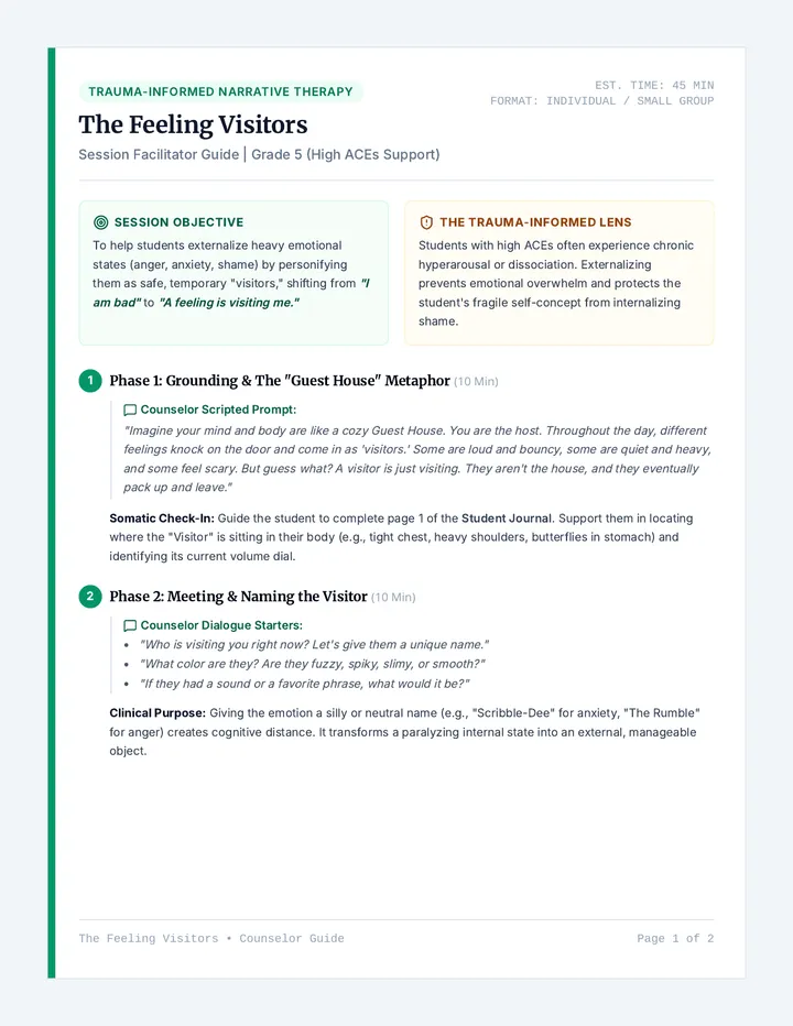 Feeling Visitors Counselor Guide