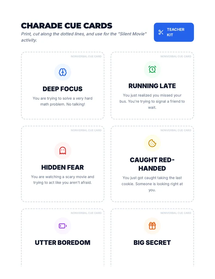 Social Cue Visual Cards