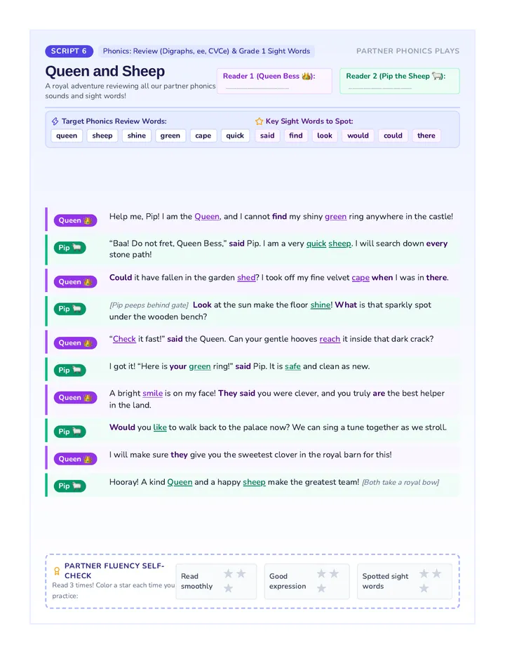 Queen and Sheep Script