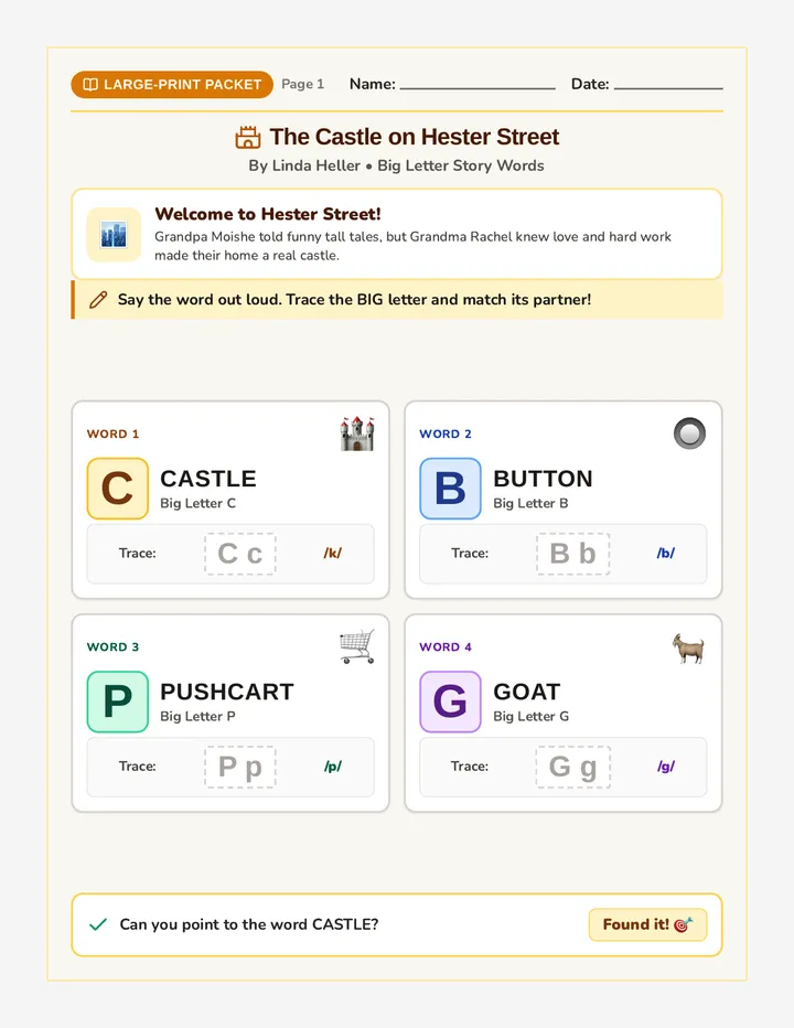Hester Street Big Letter Packet