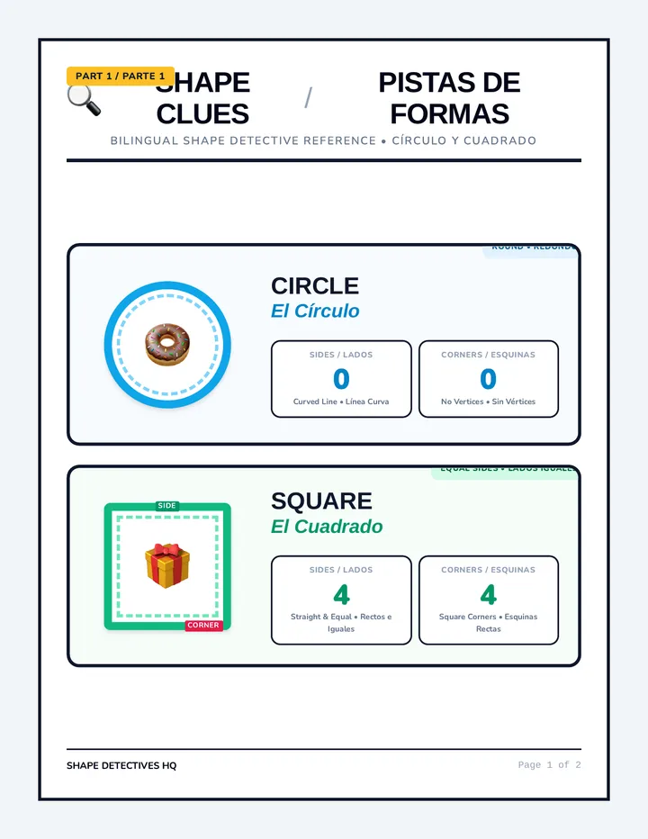 Bilingual Shape Charts